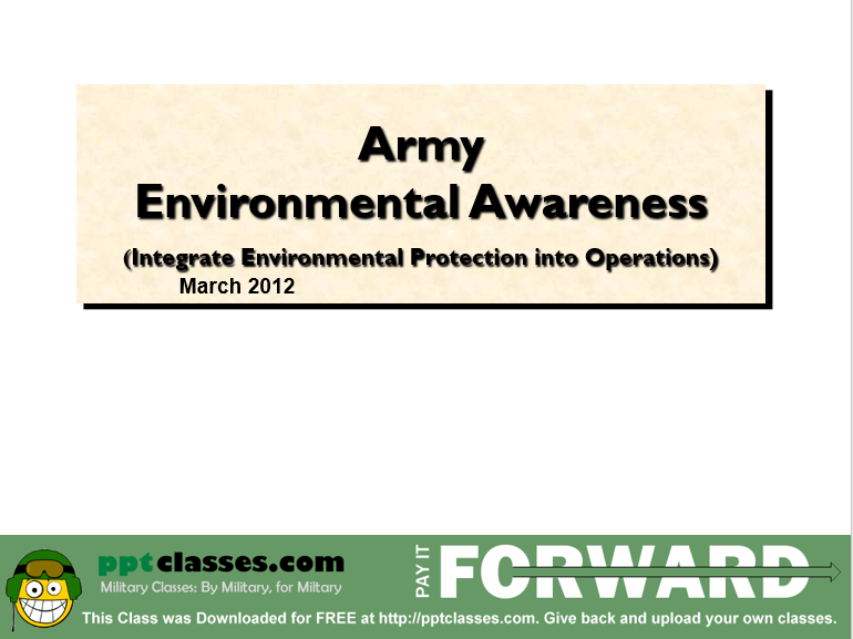 Army Environmental Operations