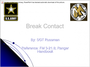 Break Contact - PowerPoint Ranger, Pre-made Military PPT Classes