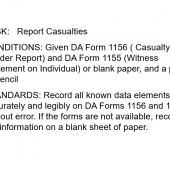 Casualty Feeder Card & Witness Statement class