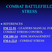 Combating Battlefield Stress