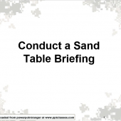 Conduct a Sand Table Briefing