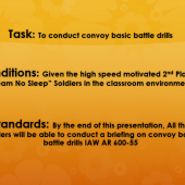 Conduct basic convoy battle drills