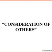 Consideration of Others