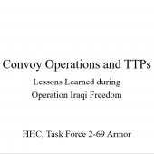 Convoy Ops Lessons Learned and TTPs