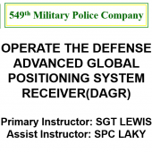 Defense Avanced Global Positioning System Receiver (DAGR)