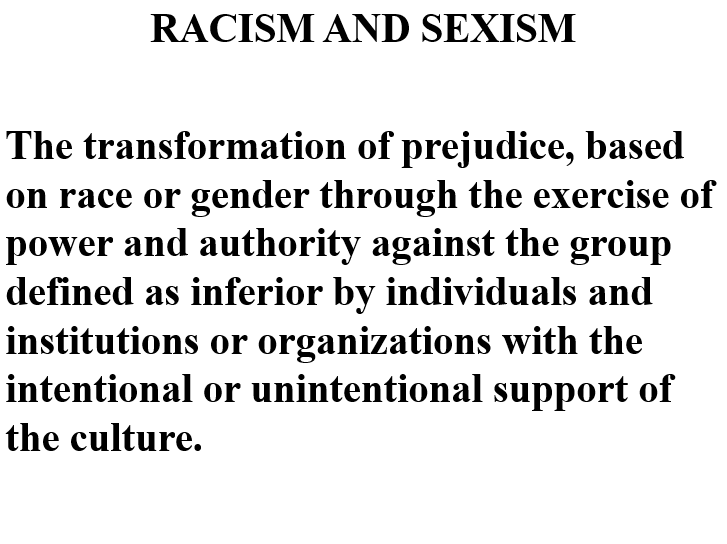 EO - Racism and Sexism