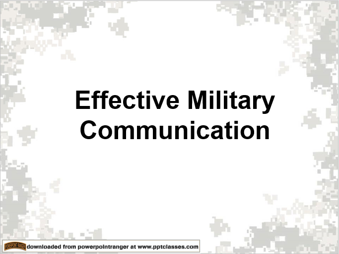 Effective Military Communication