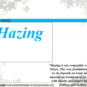 Hazing, a class in Ethics