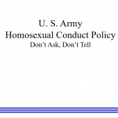 Homosexual Conduct Policy