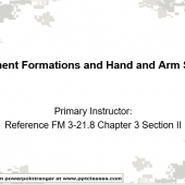 Movemenet Formations & Hand and Arm Signals