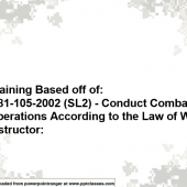 Operations According to the Laws of War