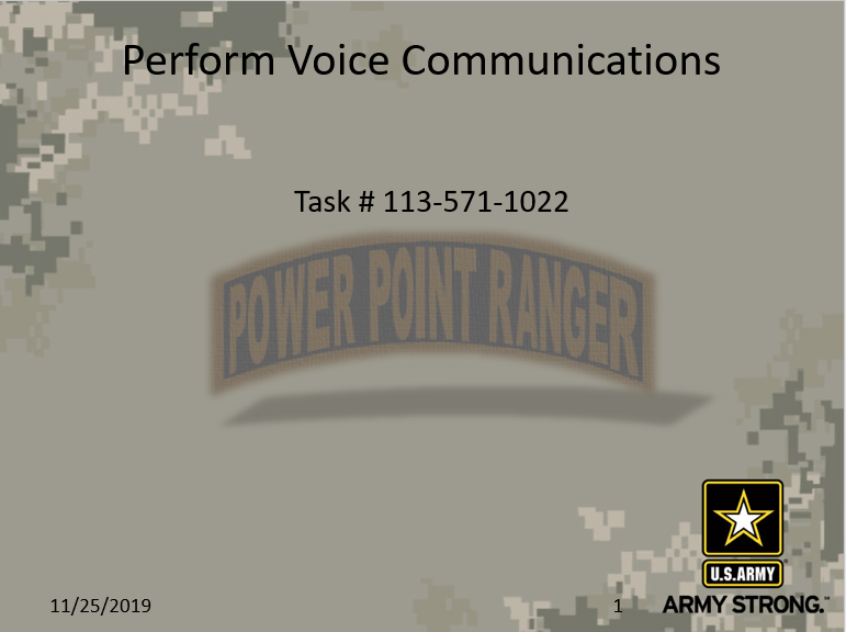 Perform Voice Communication III