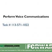 Perform Voice Communications I