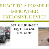 REACT TO A POSSIBLE IMPROVISED EXPLOSIVE DEVICE