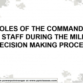 Roles of the Commander and Staff in MDMP