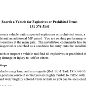 191-376-5140 (Search A Vehicle For Explosive Devices Or Prohibited Items At An Installation Access Control Point)