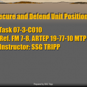 Secure and Defend Unit Position