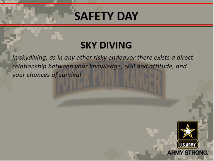 Sky Diving Safety Briefing