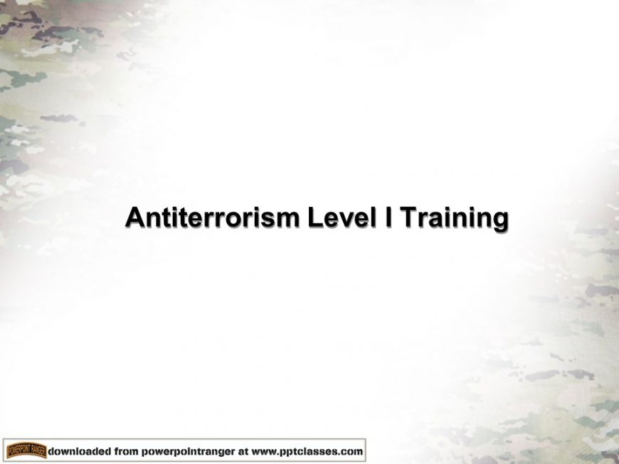Antiterrorism Level I Training