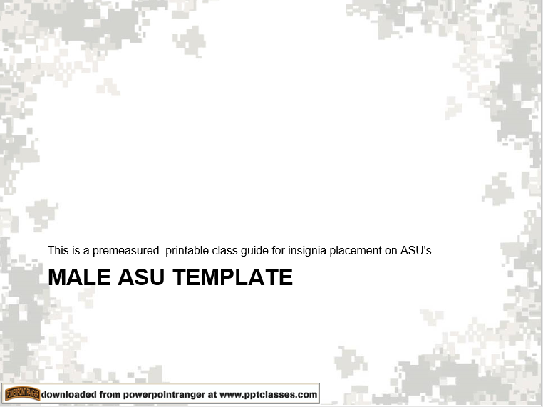 A power point class on ASU insignia placement template