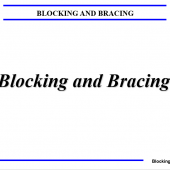 Blocking an Bracing