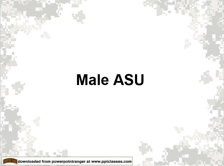 A power point class on a guide for male ASU