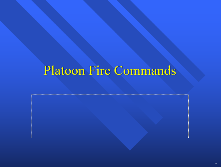 A power point class on platoon fire commands