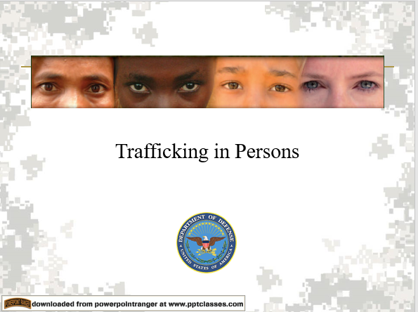 A power point class on trafficking in persons