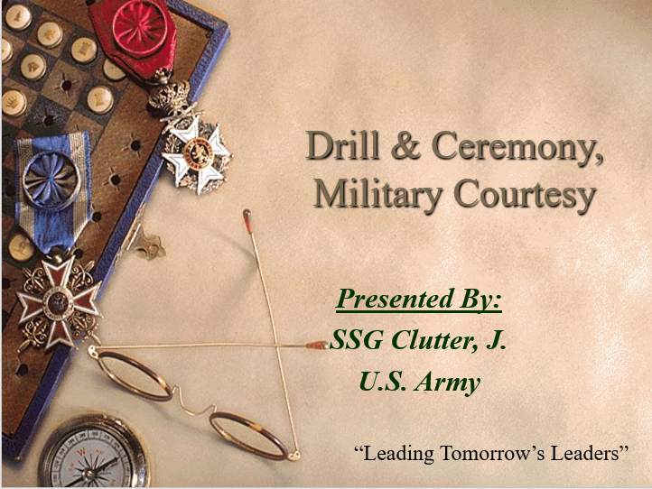 Drill and Ceremony Powerpoint image of the first slide